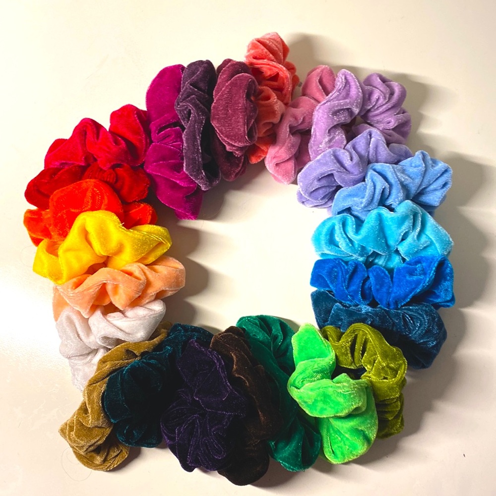 rainbow scrunchie set of 24